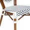 Flash Furniture Lourdes Thonet French Bistro Stacking Chair, White and Navy PE Rattan and Bamboo Print Alum Frame SDA-AD642002S-WHNVY-NAT-GG - alternate 4